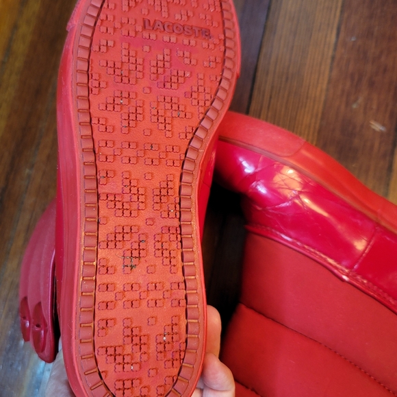 LACOSTE Rain Boots Red Women's Size 8 - Picture 10 of 15